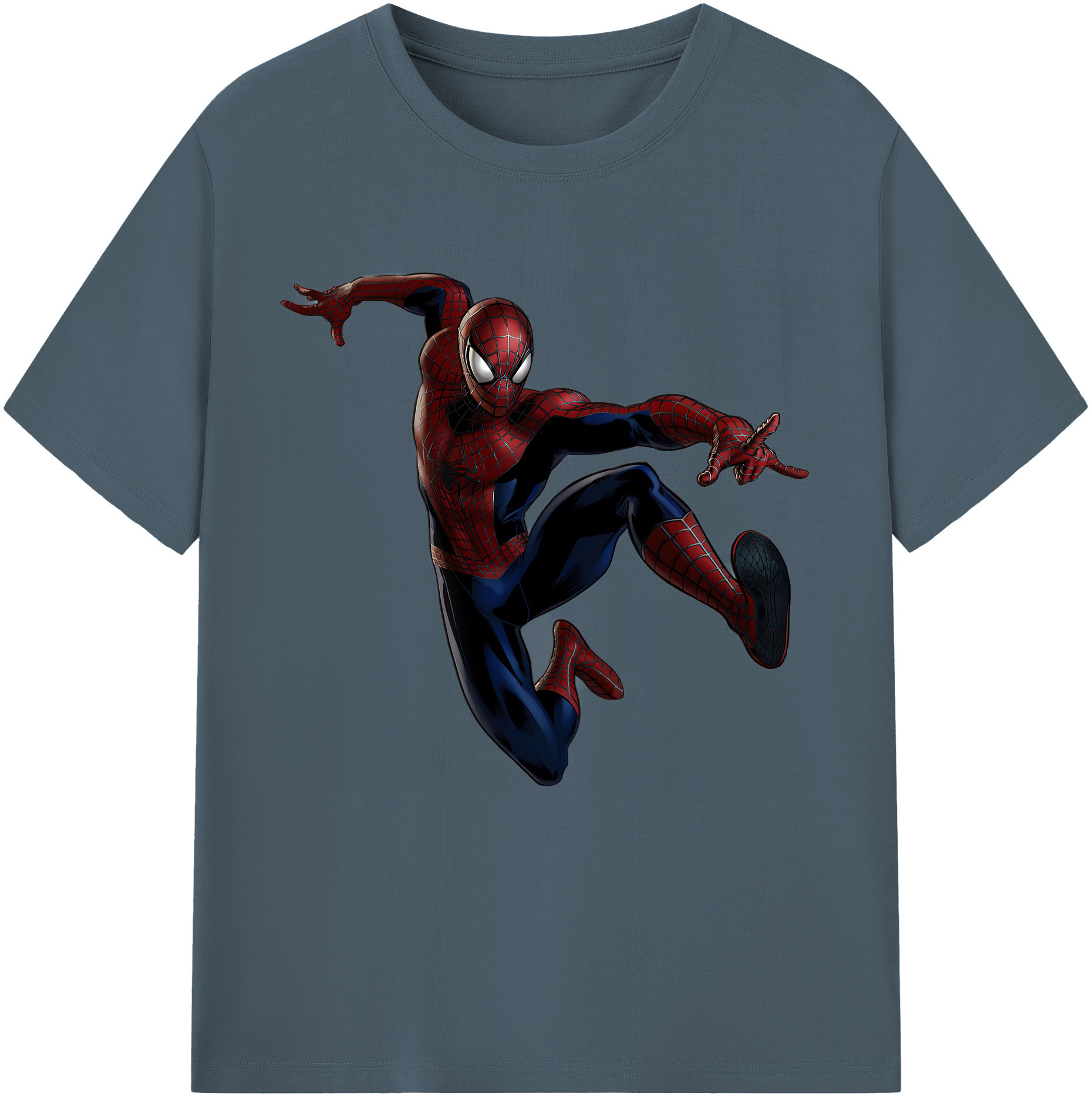 （画像用） Spider Man スパイダーマン 綿100％半袖Tシャツ（フロントプリント）